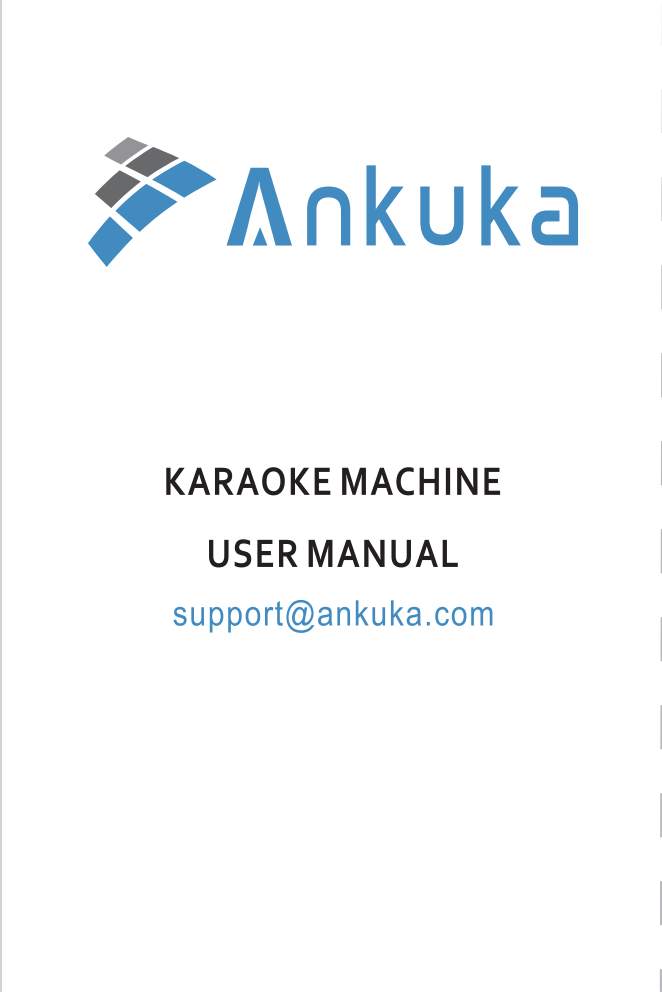 User manual of the karaoke machine