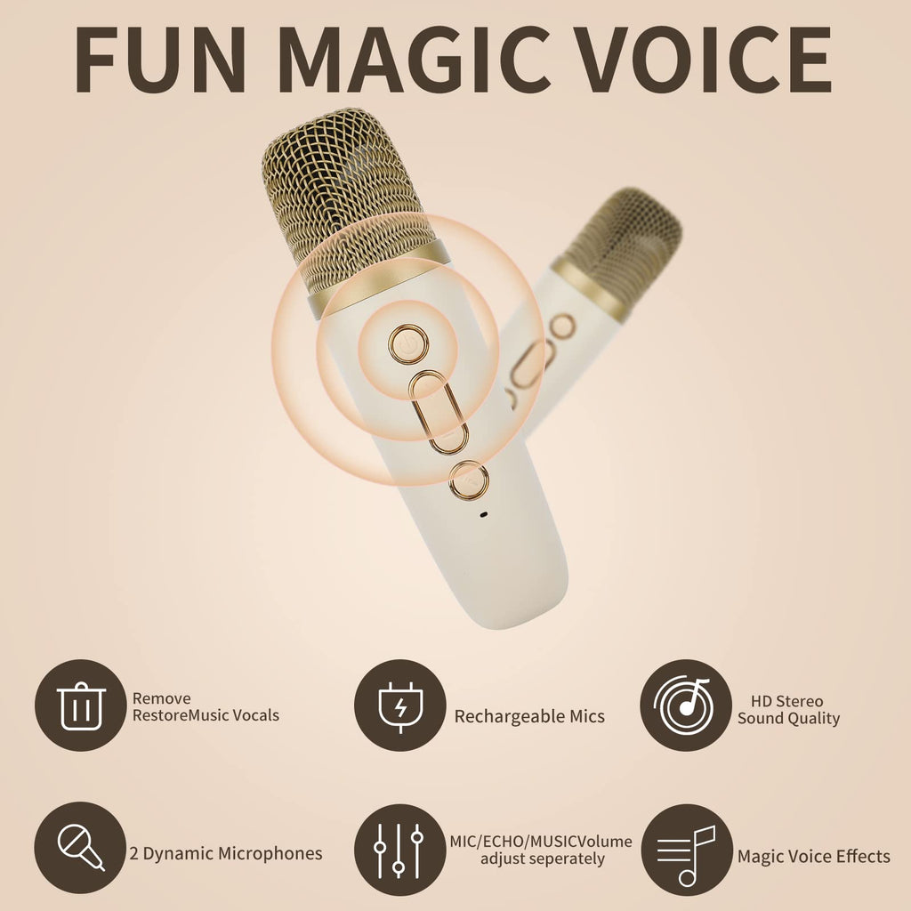 KidsL Mini Karaoke Machine for Kids, Portable Bluetooth Speaker with 2 —  Ankuka Inc