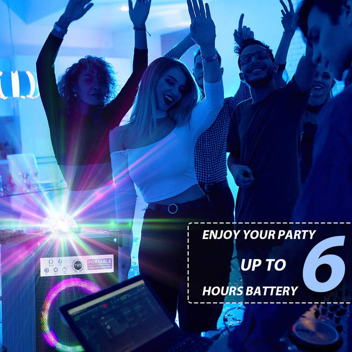 Karaoke Machine for Adults and Kids, Ankuka Bluetooth Portable PA Speaker System with Disco Lights, 2 Wireless Microphones for Christmas & Birthday Gift for Boy & Girls